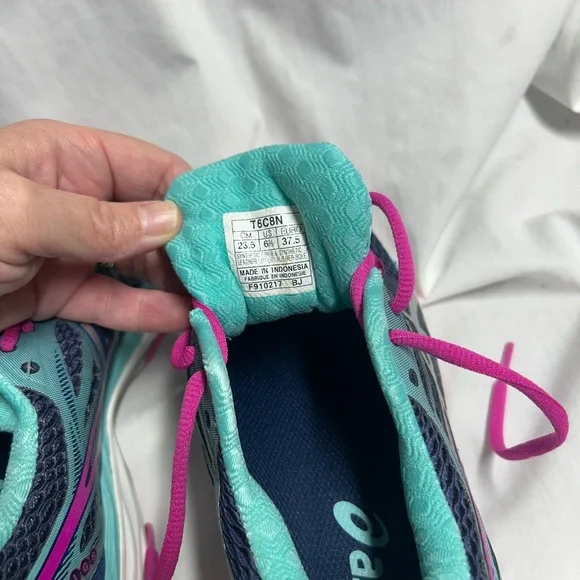 Asics Gel Cumulus 18 Women's Navy/Silver/Pink Running Shoes US 6.5 T6C8N A5 - Picture 9 of 9